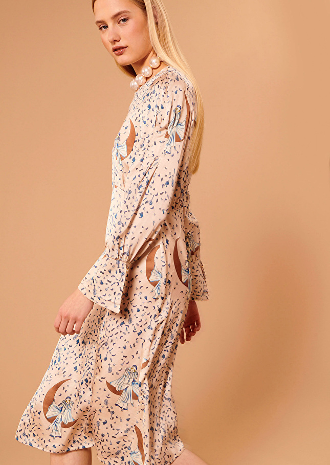 Robe Ranabeige imprimée