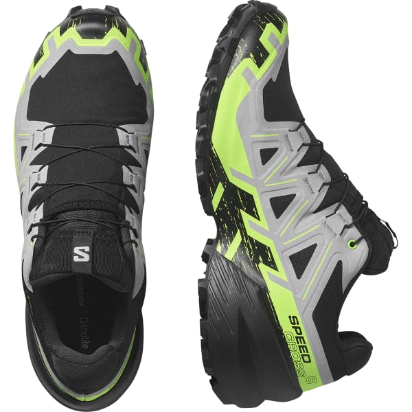 Chaussure trail SALOMON SPEEDCROSS 6 GORE-TEX BLACK/ALLOY/GREEN GECKO