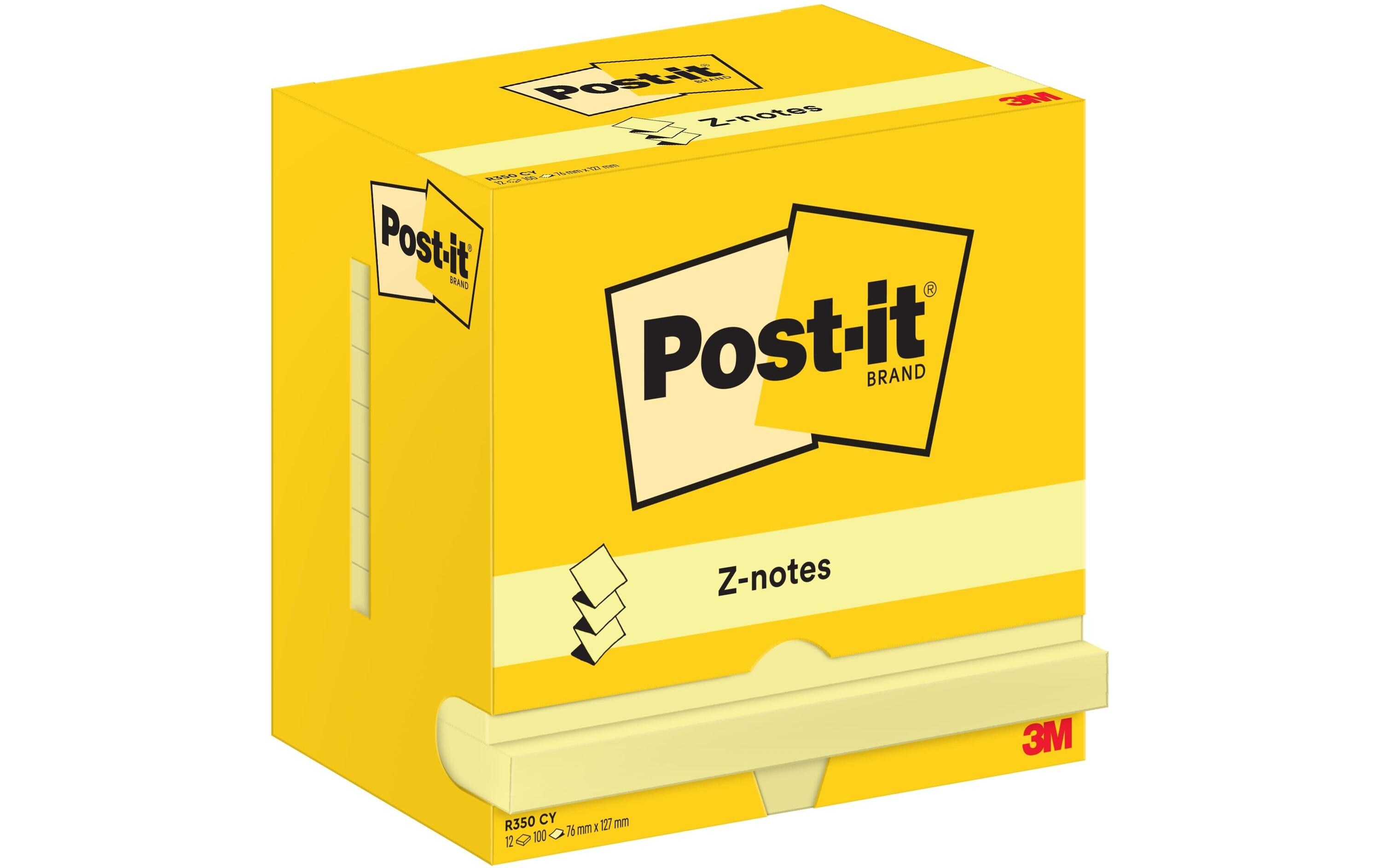 Notizzettel Z-Notes 76 x 127 mm, Gelb, 12 BlöckeHaftnotizen