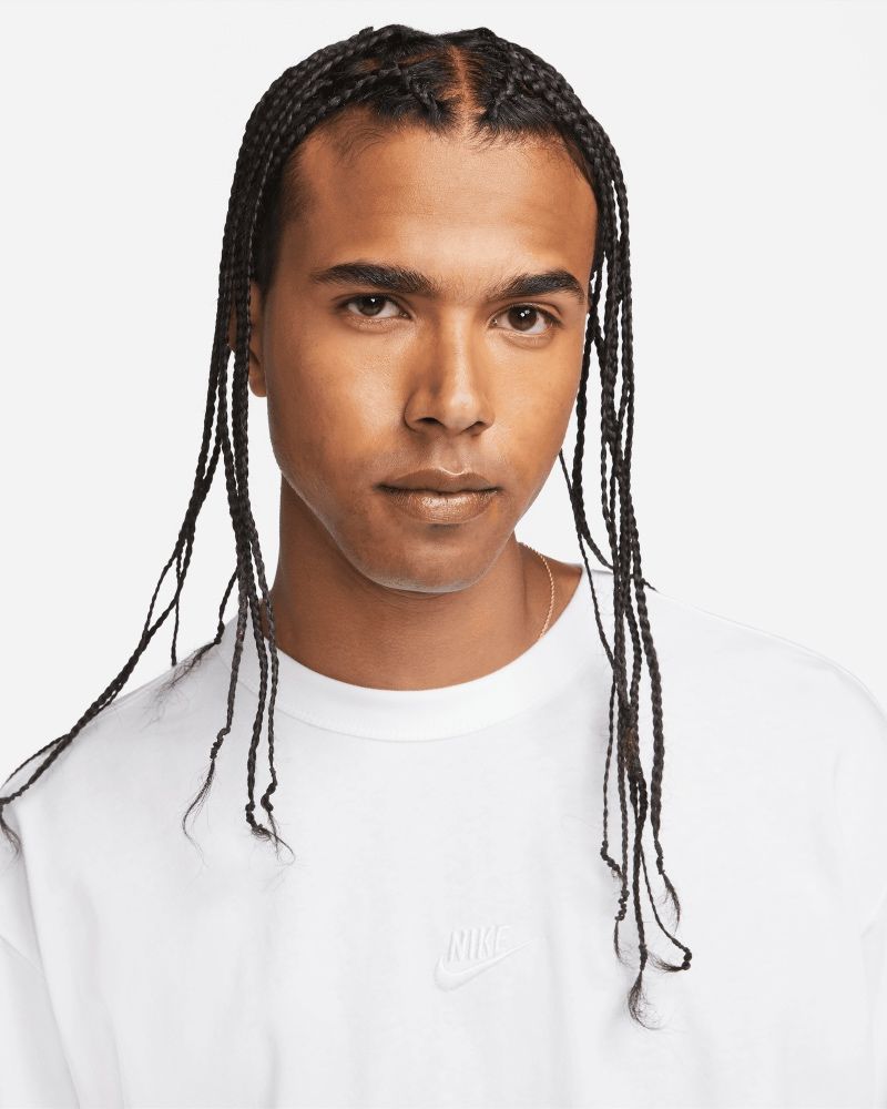 T-shirt manches longues Nike Sportswear Premium Essentials Blanc pour homme