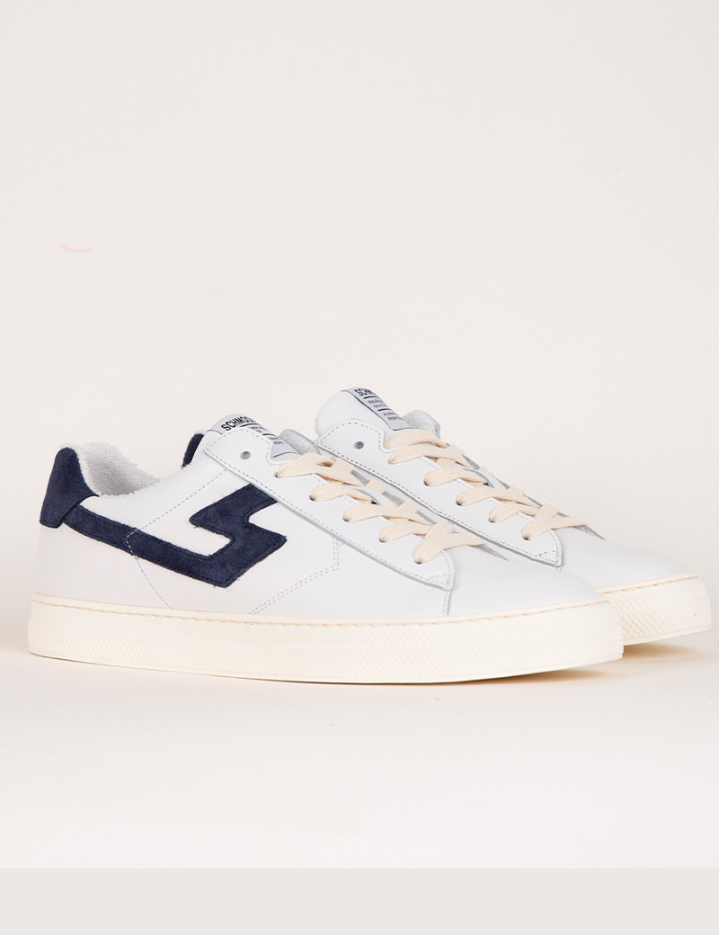 SCHMOOVE BASKETS HOMME SPARK SIGNATURE BLANC MARINE