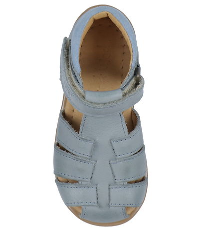 Pom Pom Sandalen - Starter Klettband - Sky Blue