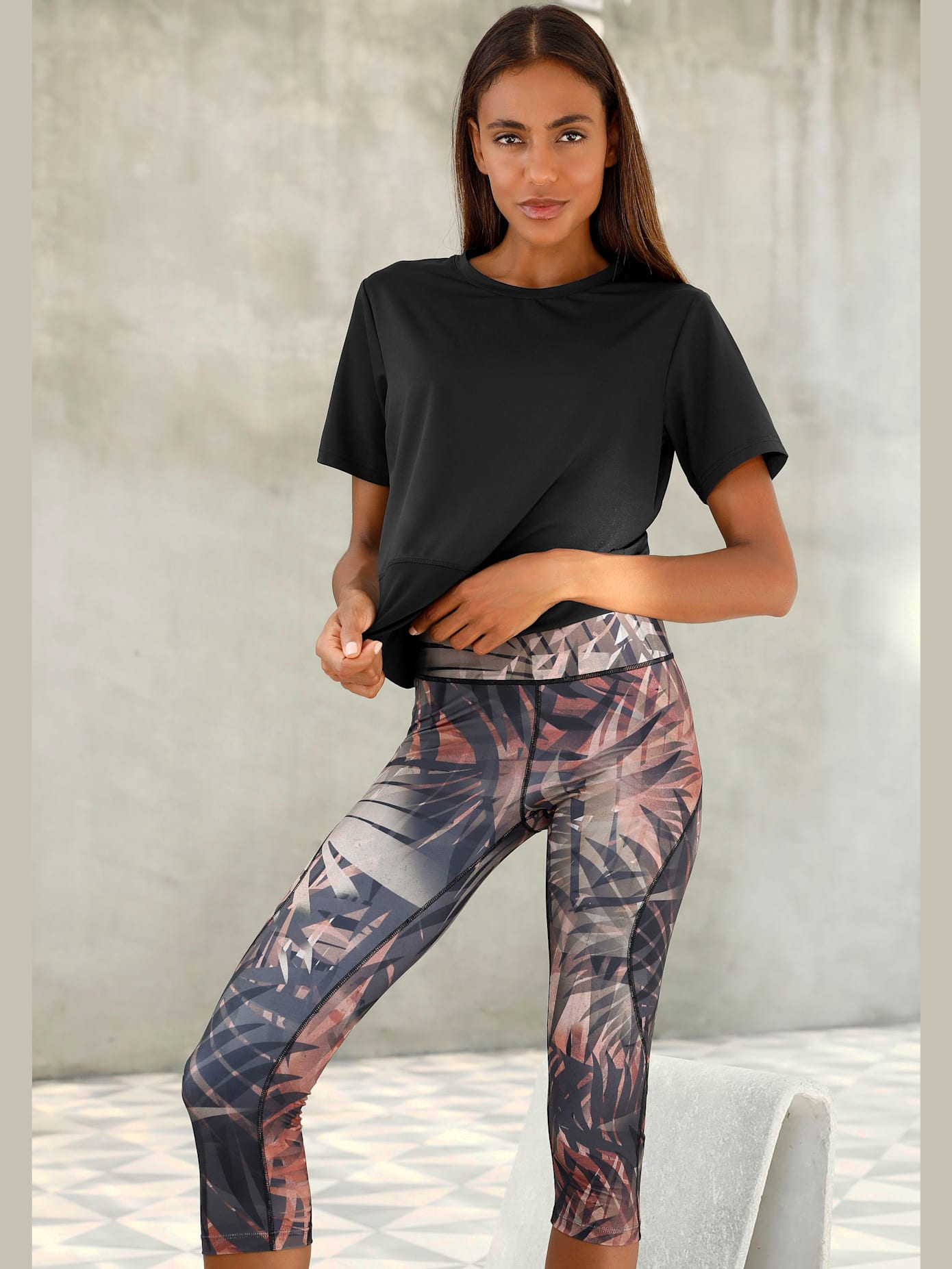 Legging corsaire caleçon court avec imprimé
