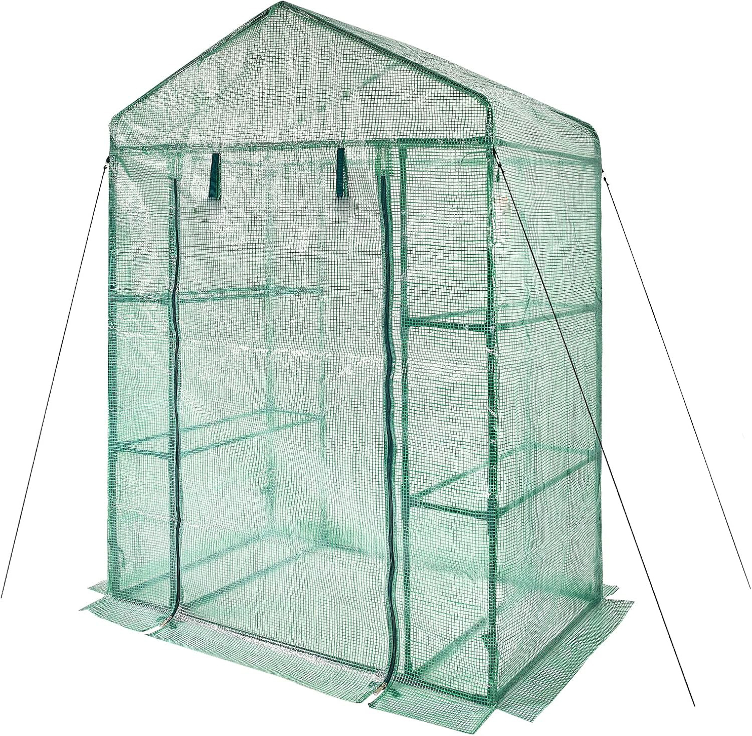 (198x141cm) Wasserfestes Folien Pflanzen Gewächshaus Outdoor Garten Frostschutz Abdeckung Treibhaus für Tomaten / Salat / Paprika - Grün