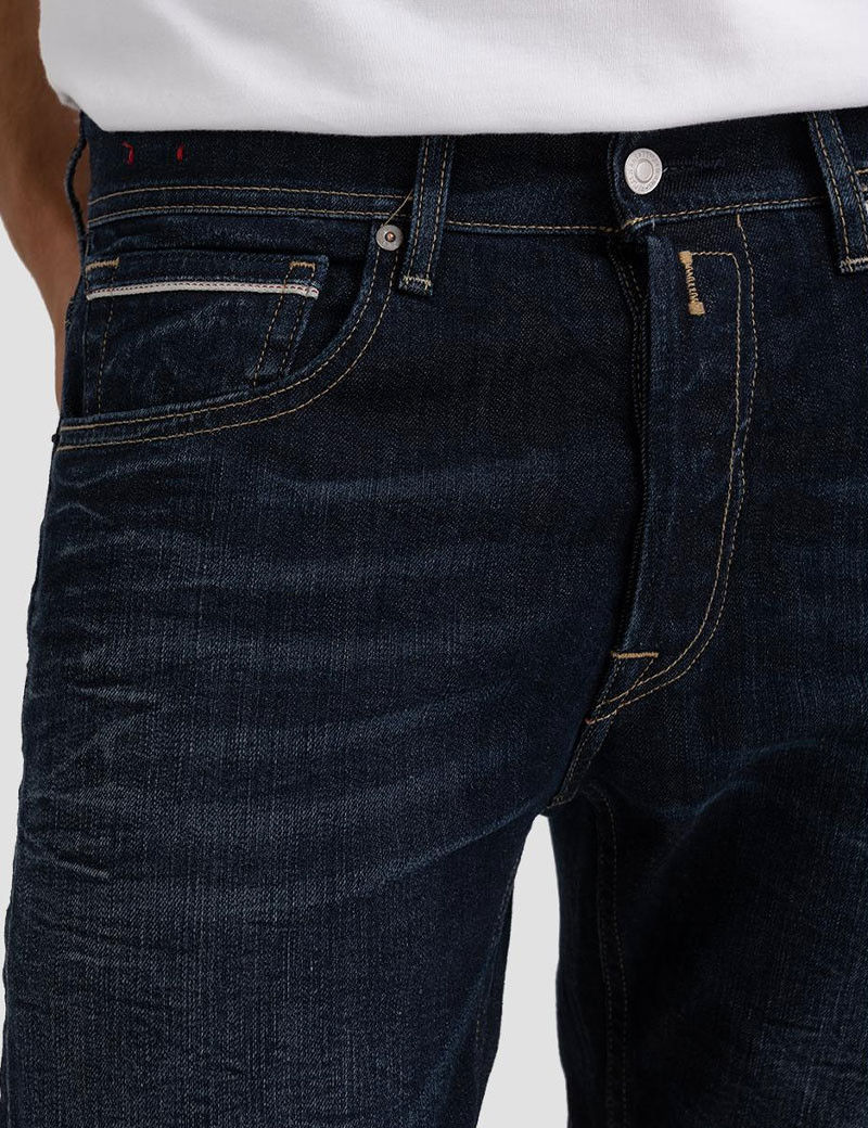 REPLAY JEAN HOMME GROVER COUPE DROITE INDIGO