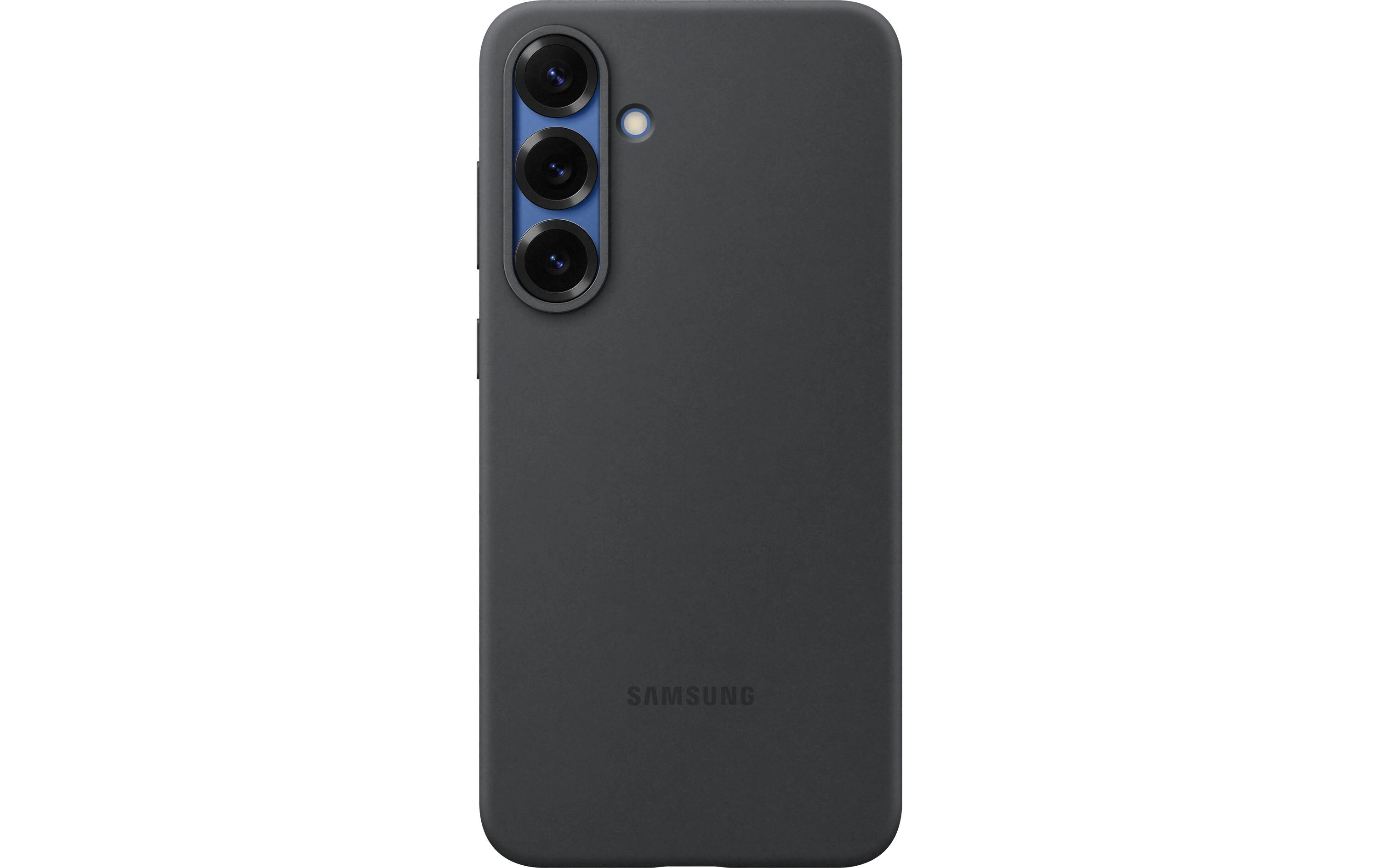 Back Cover Silicone Galaxy S25+ SchwarzModerne Handyhülle aus ultradünnem und griffigem Silikon für das Samsung Galaxy S25+