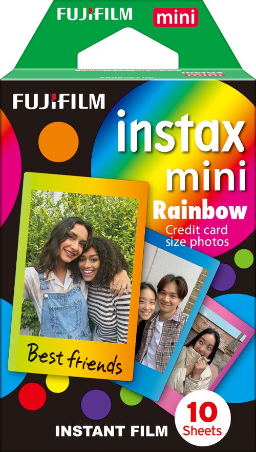 10 feuilles de papier photo Fujifilm instax mini rainbow