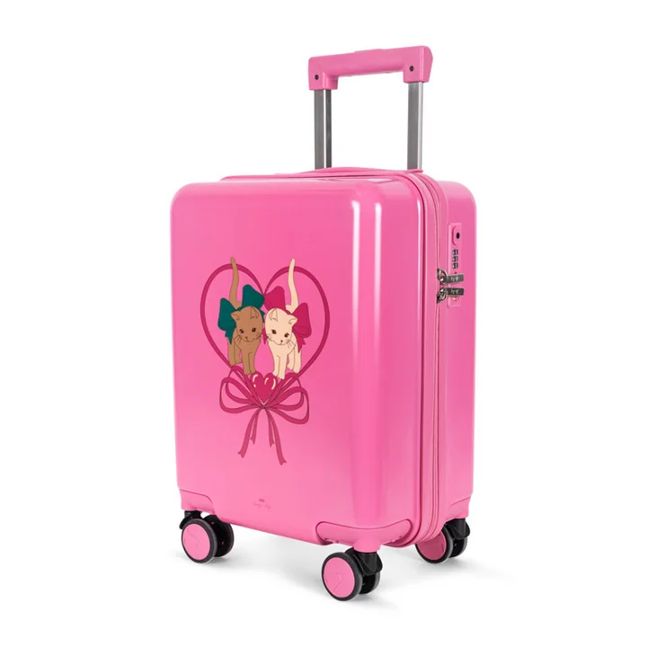 Konges Sløjd - Reisekoffer, bow kitty pink