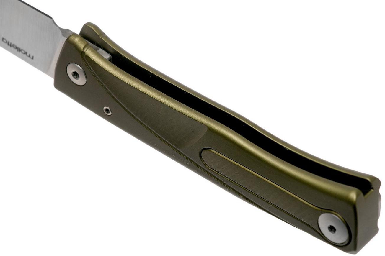 LionSteel Thrill green aluminum integral slipjoint zakmes
