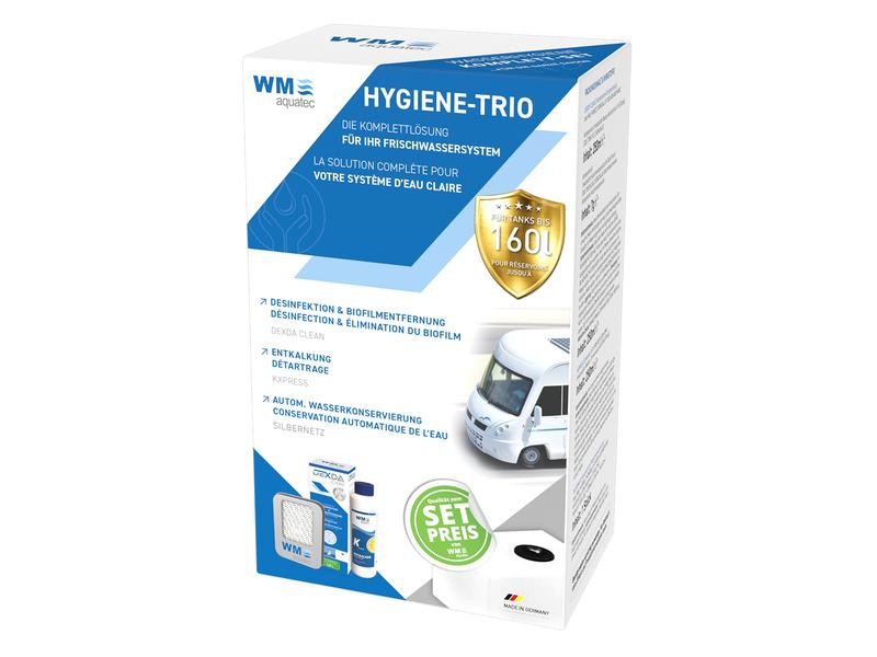 WM Aquatec Wasseraufbereitung Hygiene-Trio bis 160 l Hygiene-Trio Wasserhygiene Komplett-Set für Tanks bis 160 Liter