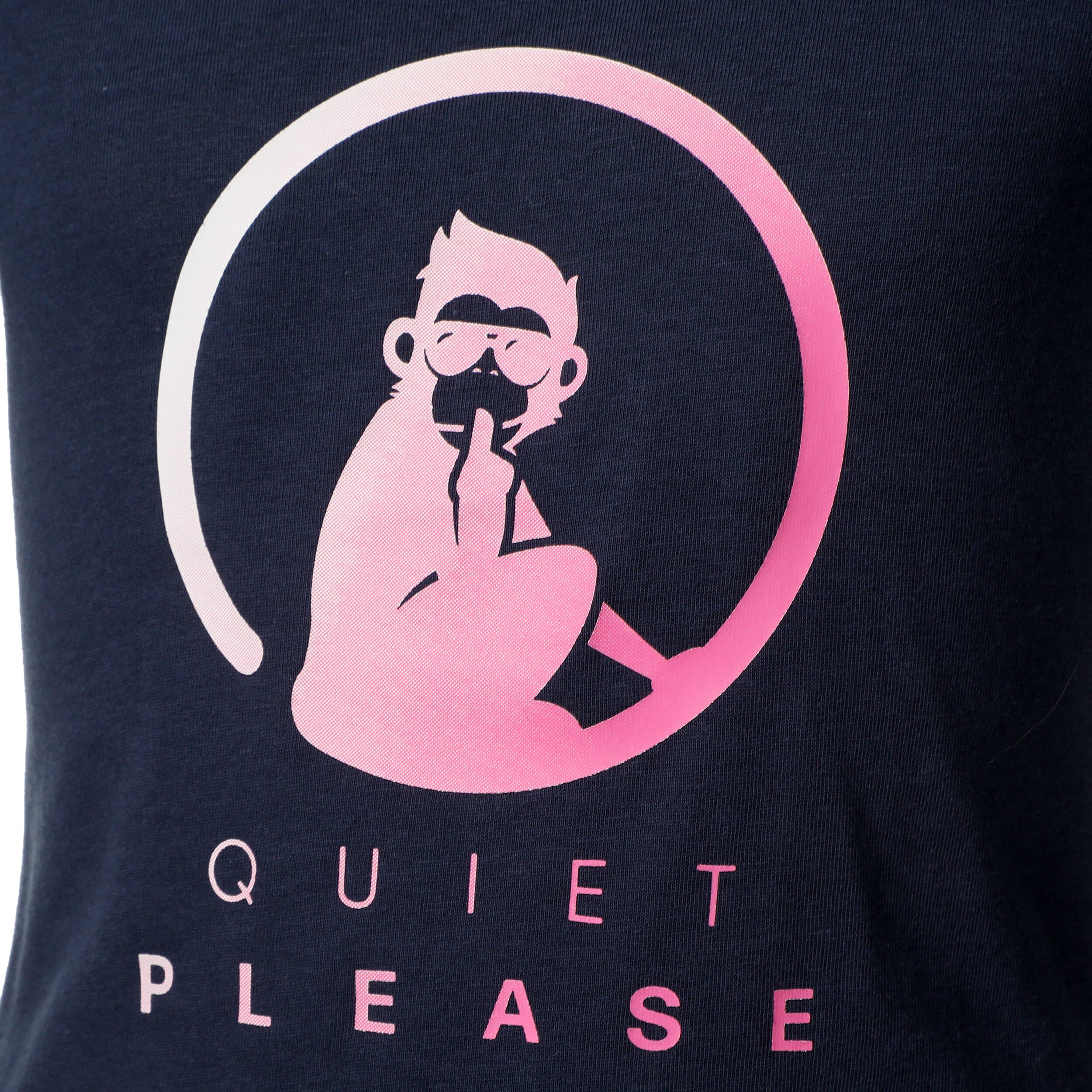 Quiet Please Logo T-shirt Filles - Bleu Foncé