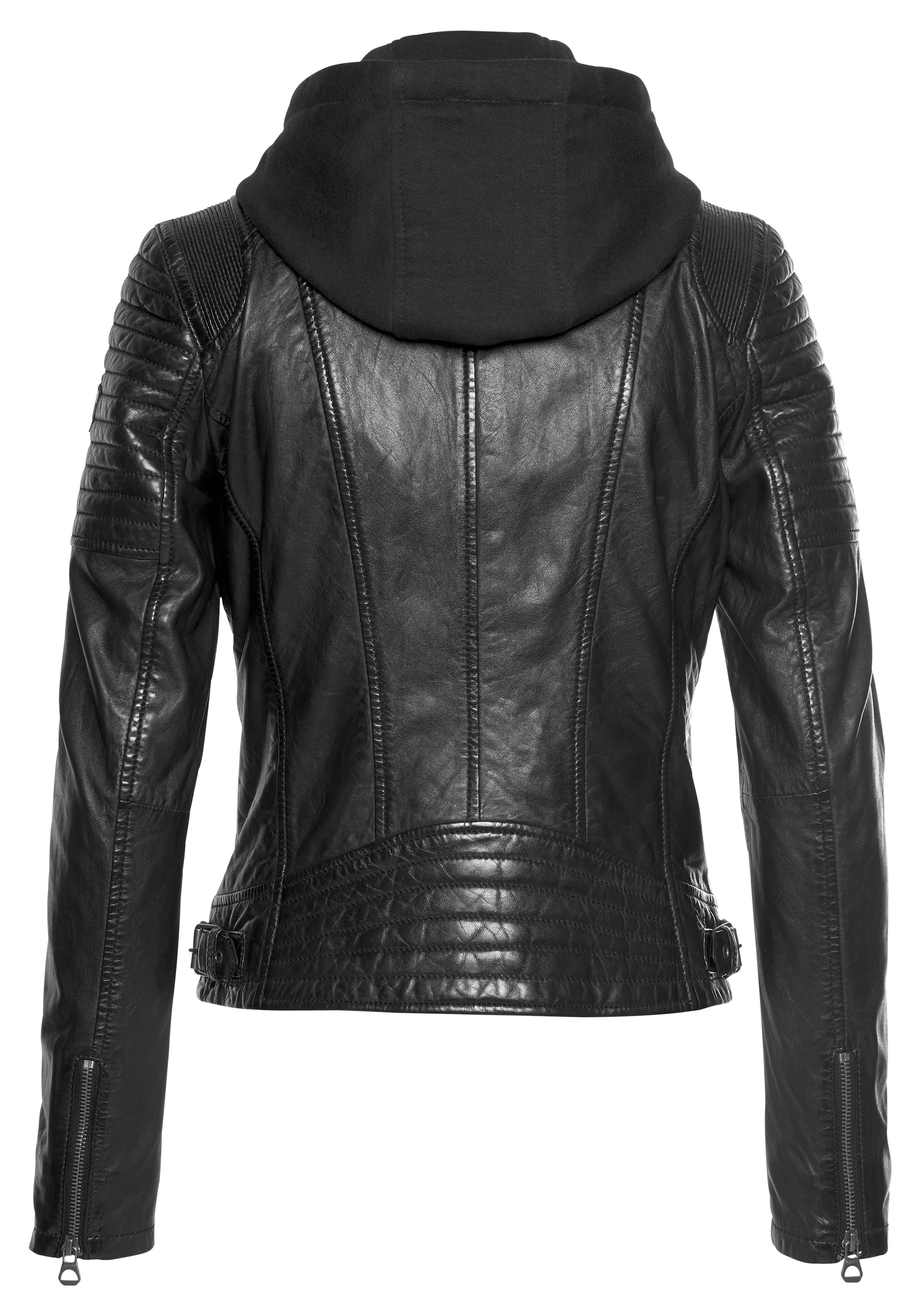 Mauritius Bikerjacke »SAMINA« mit Kapuze 2-in-1-Jacke - mit abnehmbarem Kapuzen-Sweat-Einsatz
