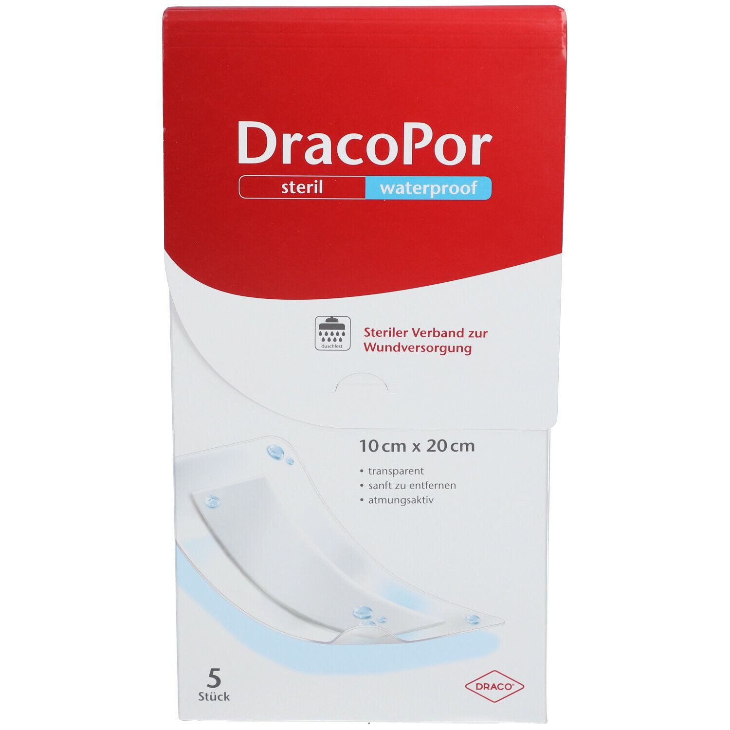 DracoPor waterproof 10 x 20 cm steril