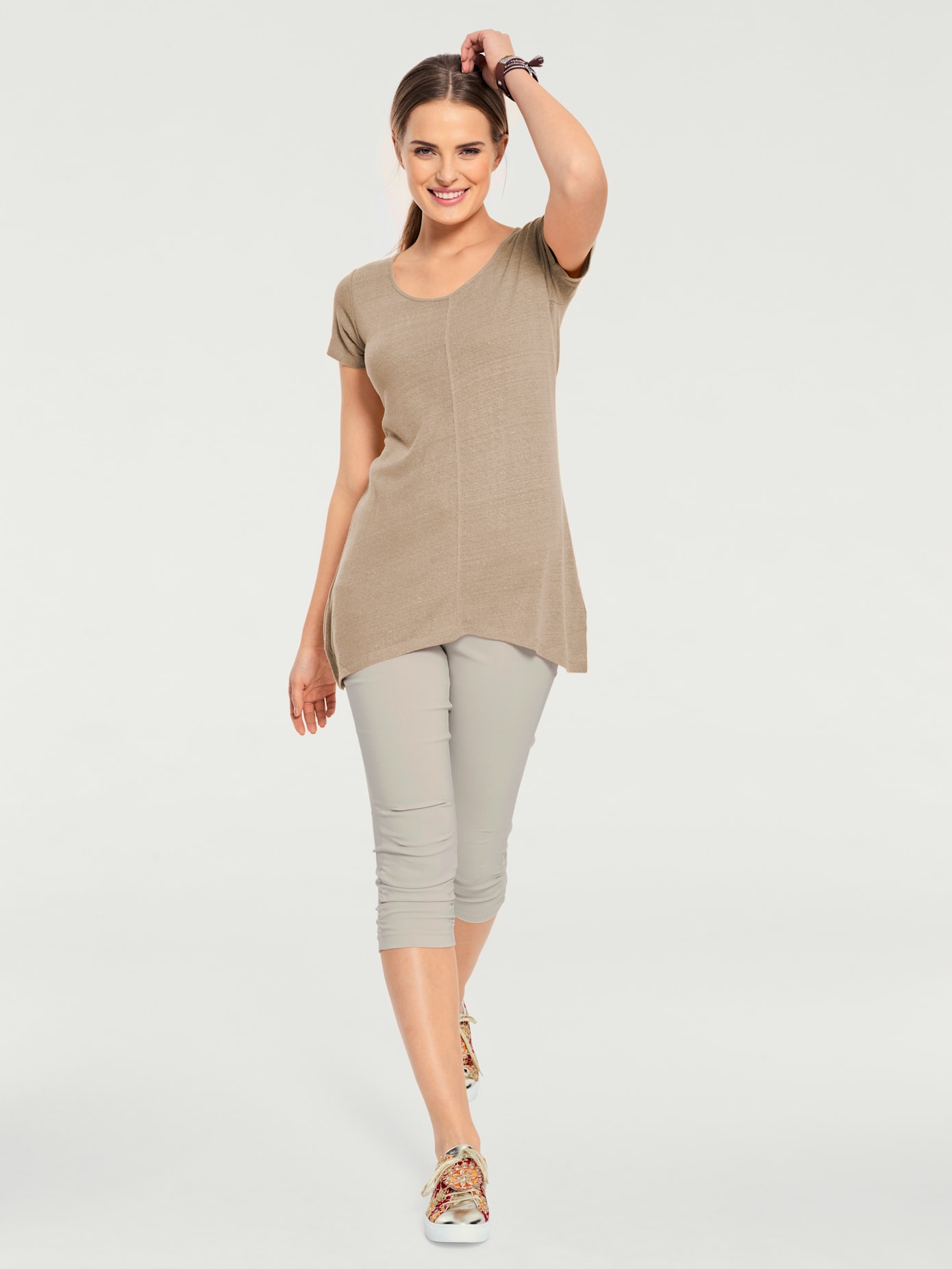 T-shirt long coupe évasée tendance