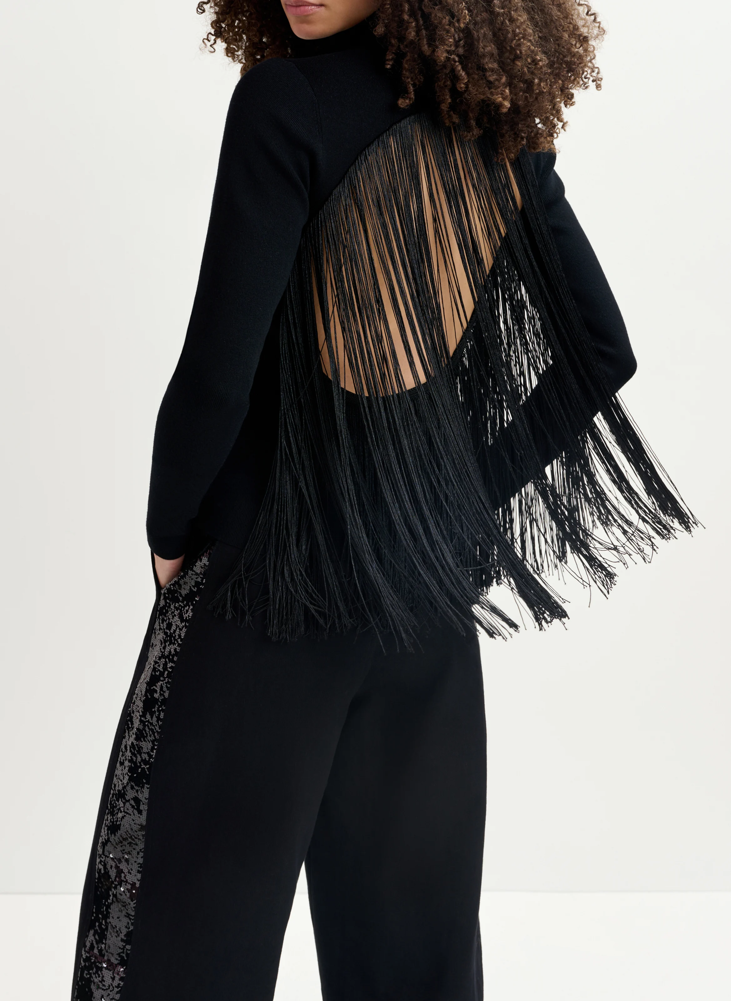 GOLITTLE - Pull droit en maille | Noir