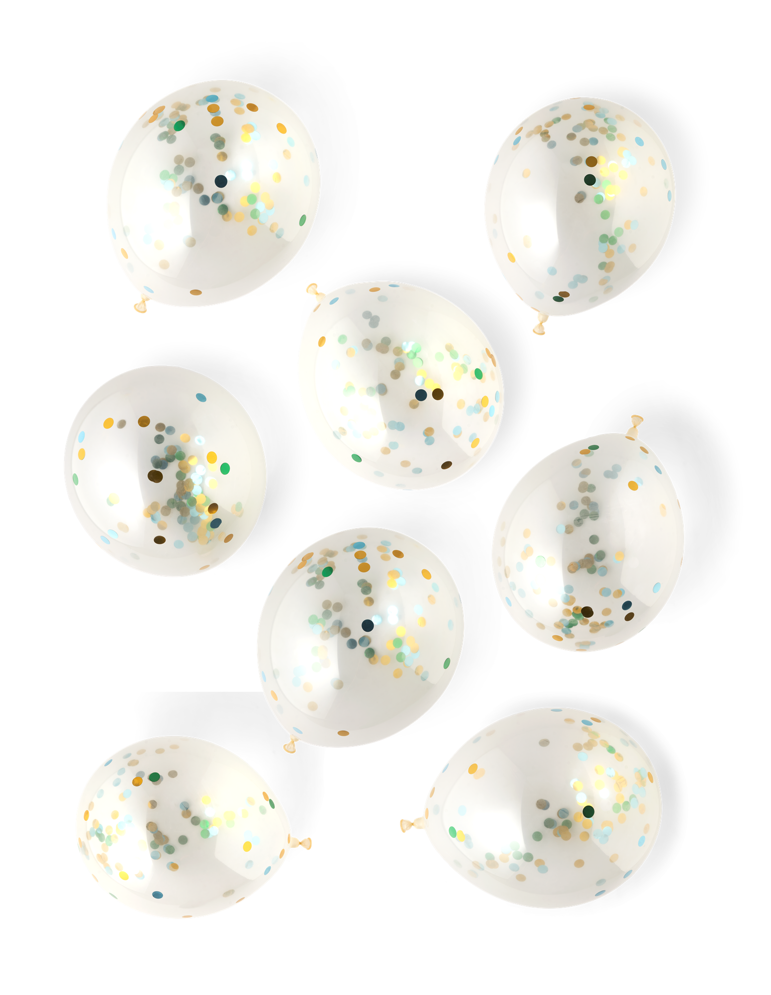 Balloner med konfetti | Ø30 cm. 6 stk. | Multi