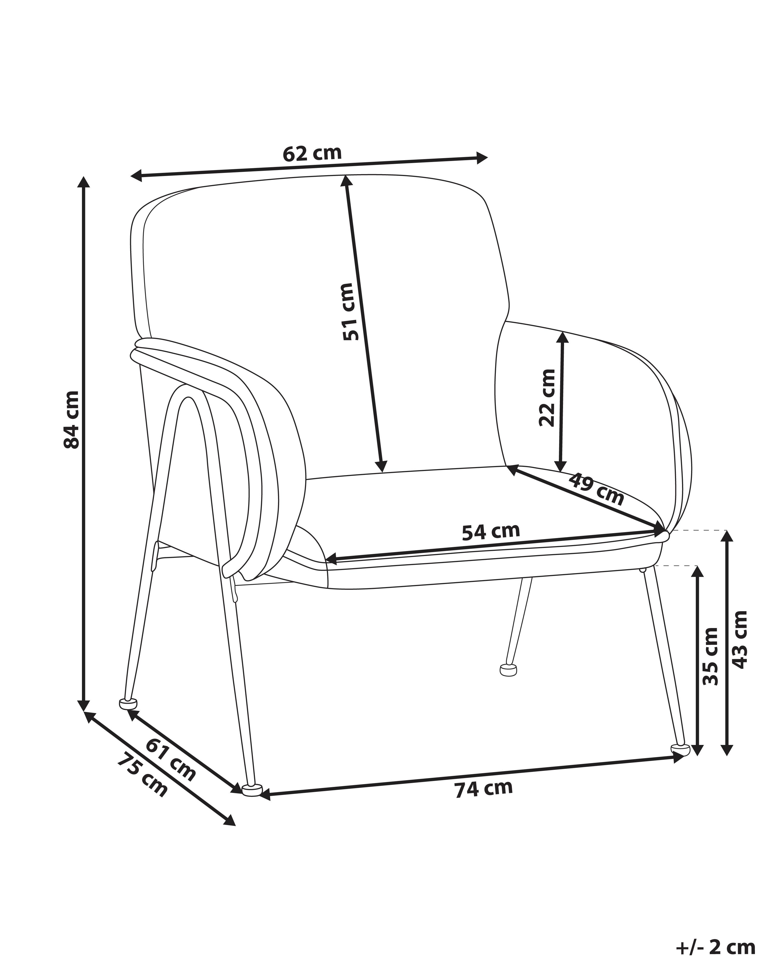 Fauteuil TRYSNES Stof Zwart/wit
