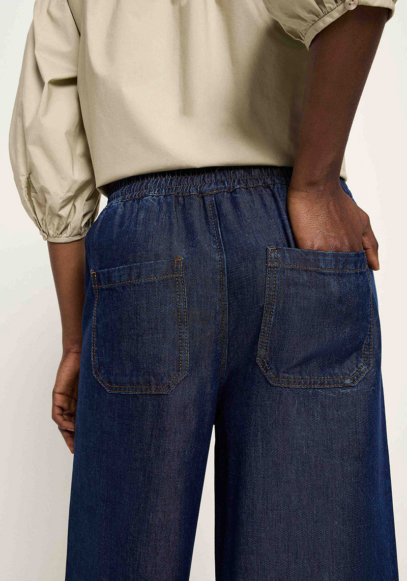 Lanius Jeans mit Kordelzug Dark Blue Denim