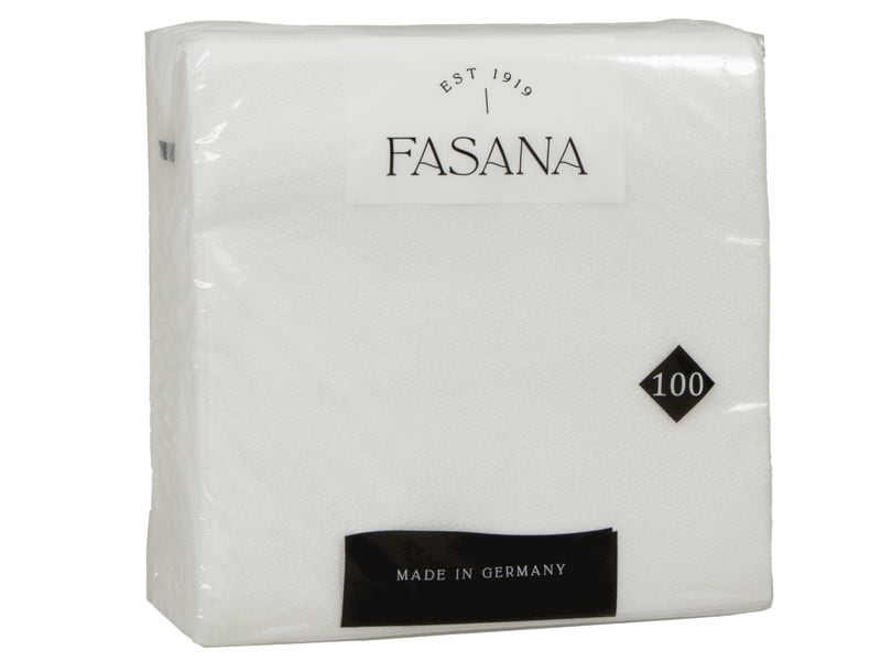 ELCO Papierservietten 33 cm x 33 cm, 100 Stück, Weiss Prägeserviette
