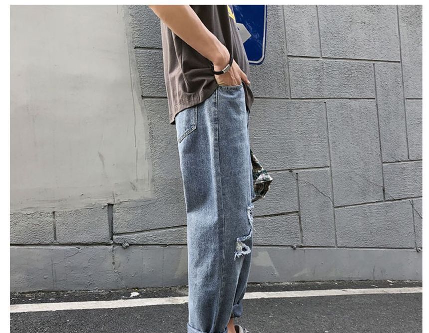 WidoWilder - Gewassen, versleten rechte jeans