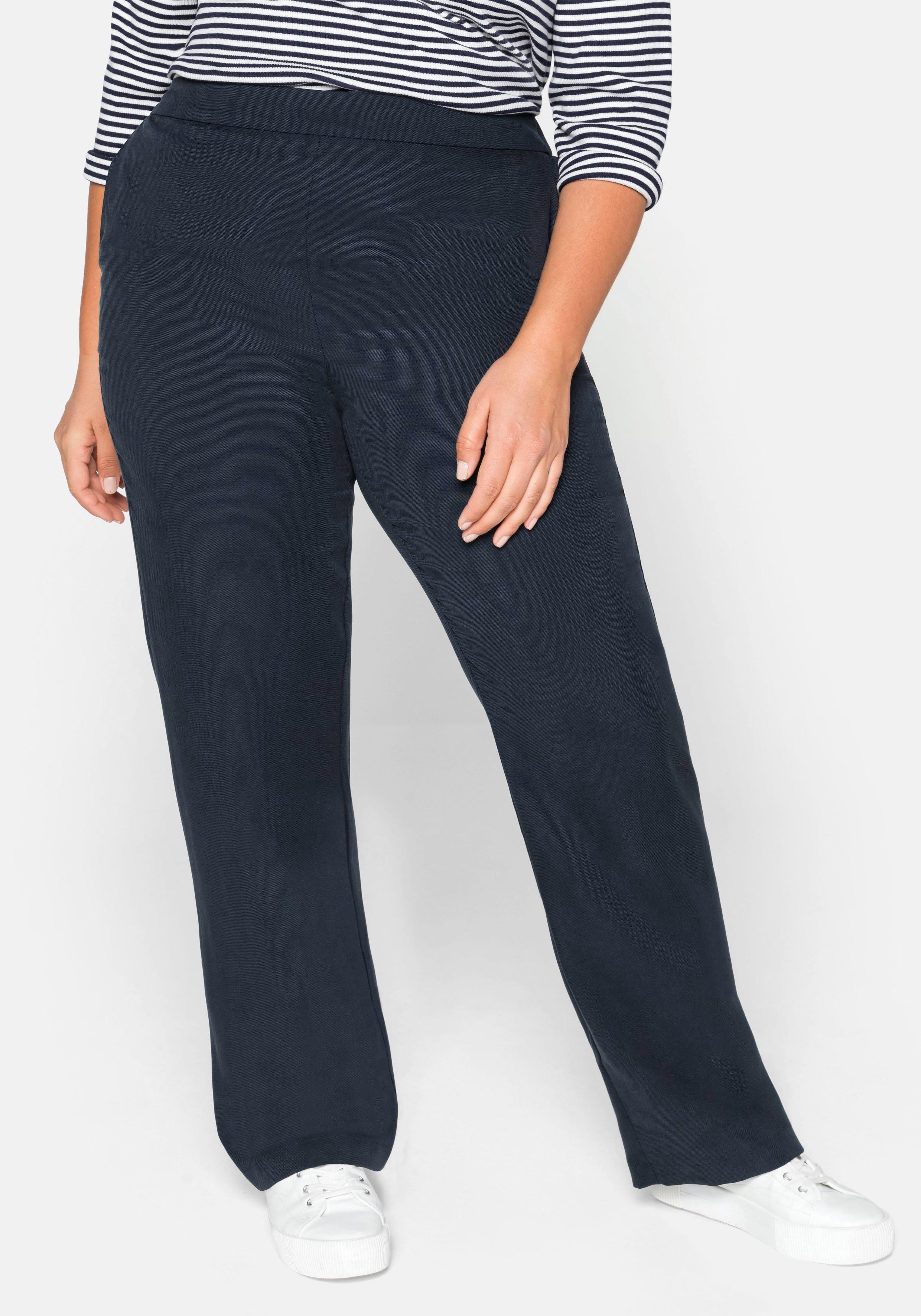 Gerade Hose mit Seitenschlitzen aus TENCEL™ Lyocell