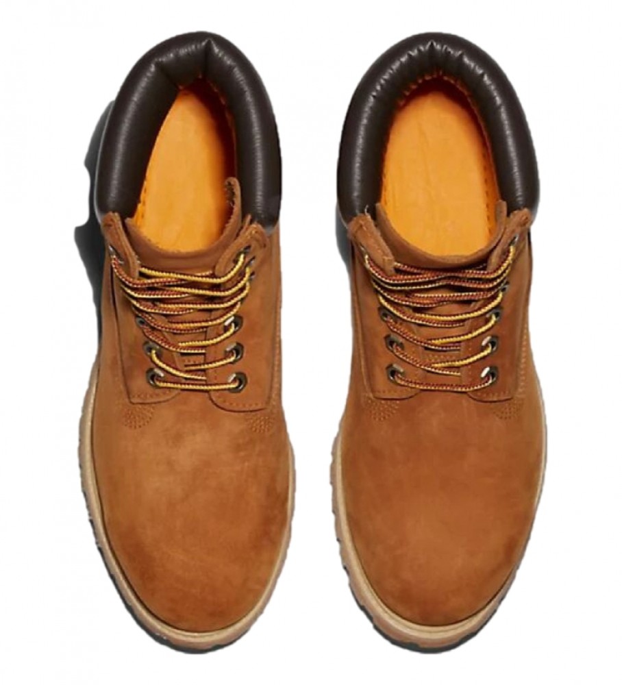 Botas Timberland Premium em couro marrom de 6 polegadas / PrimaLoft