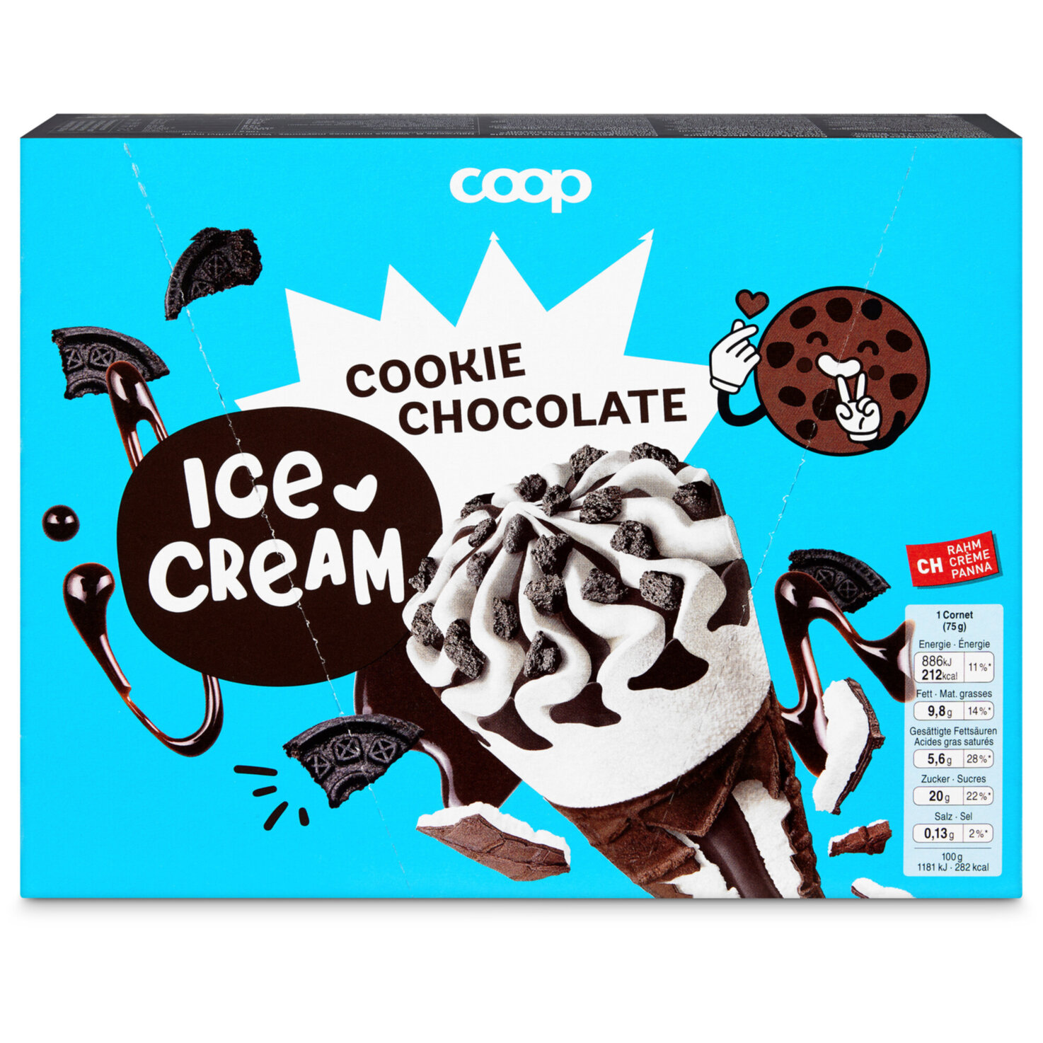 Ice Cream Cornets Cookie 6x125ml