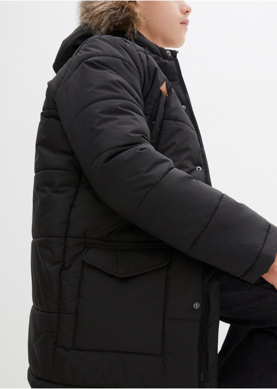 Veste d'hiver garçon pratique à capuche