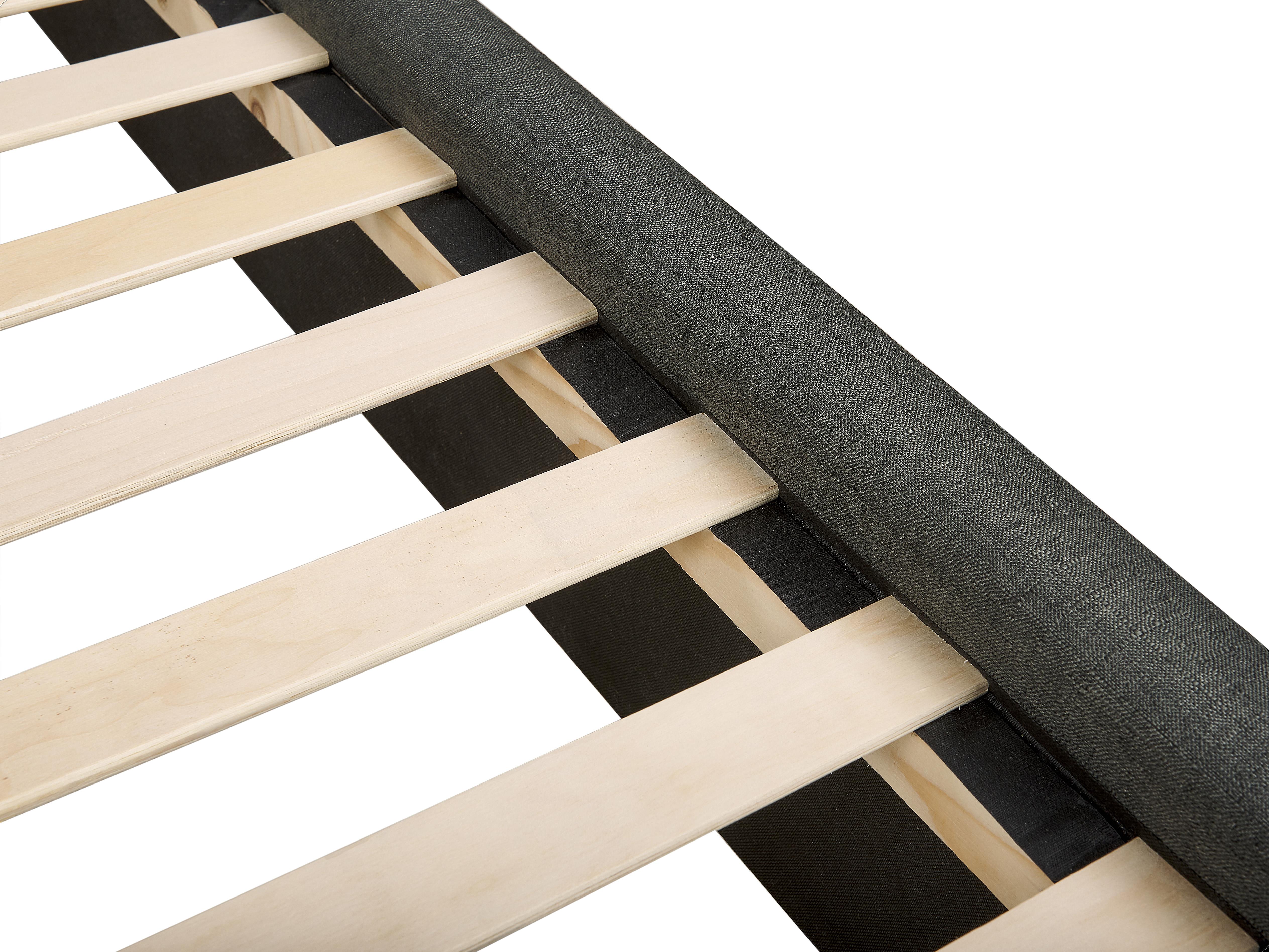 Bed met opbergladen Stof LA ROCHELLE 180 x 200 cm Donkergrijs