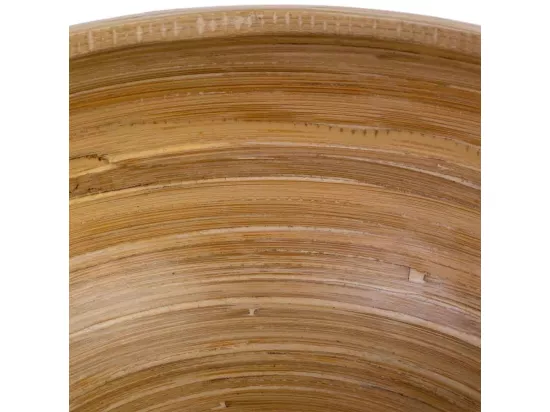 Coffret déco en bambou beige D21x15h cm
