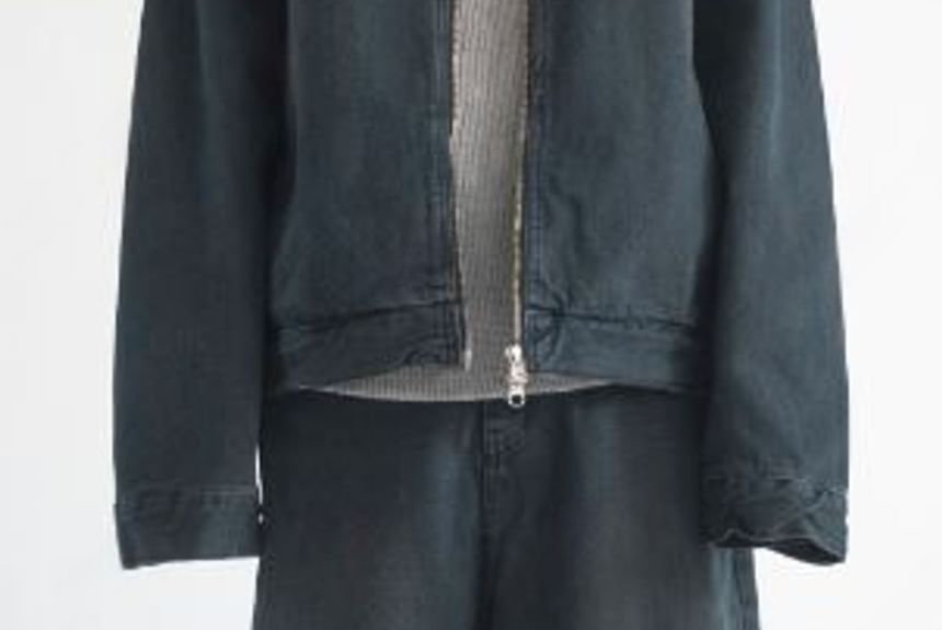 SeoulPop - High-Waist Washed Loose-Fit Jeans