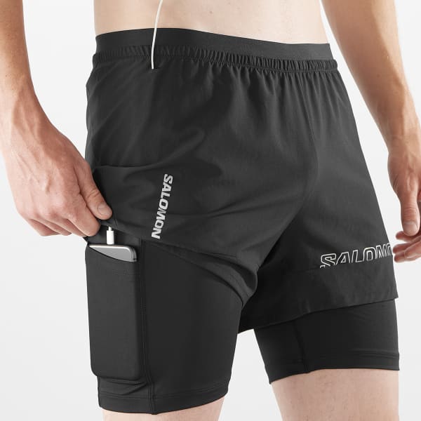 Short trail SALOMON CROSS 2IN1 SHORTS M DEEP BLACK