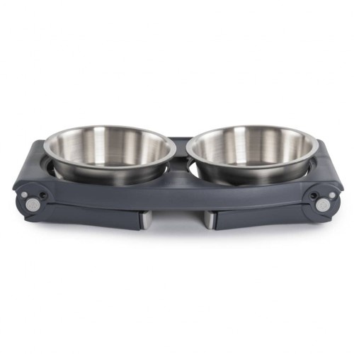 Comedouro elevado para cães Dexas cinza