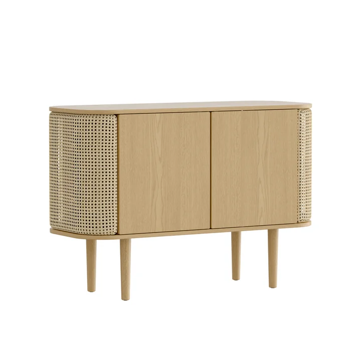 Umage - Treasures Sideboard mit 2 Türen, Eiche / Wiener Geflecht