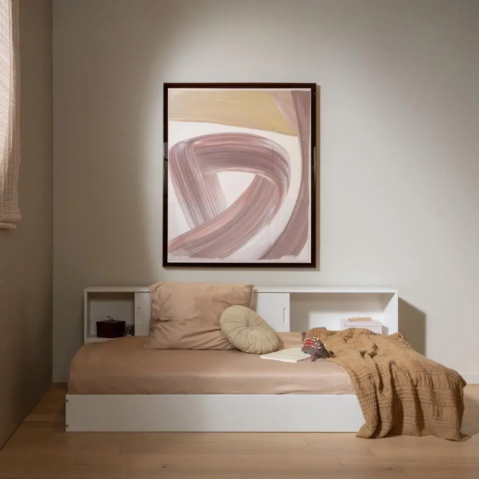 WOOOD Carter Bed - Grenenhout - Wit - 90x200