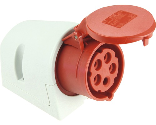 CEE wandcontactdoos PCE 16A IP44 5-polig rood
