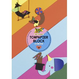 Bloc de papier de couleur, A4, 130 g/m2, 20 feuilles