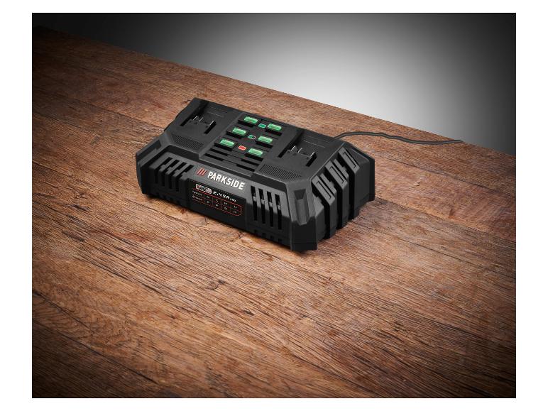 Dubbele acculader 20 V - 4,5 A
