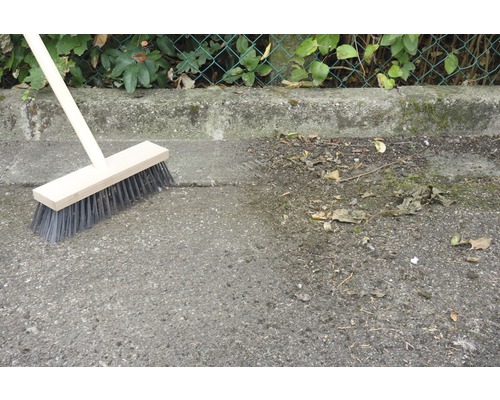 Bezem plat hout 6-rijig
