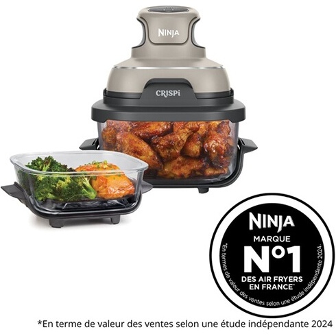 Friteuse sans huile Ninja Crispi Airfryer en verre FN101EUST Beige