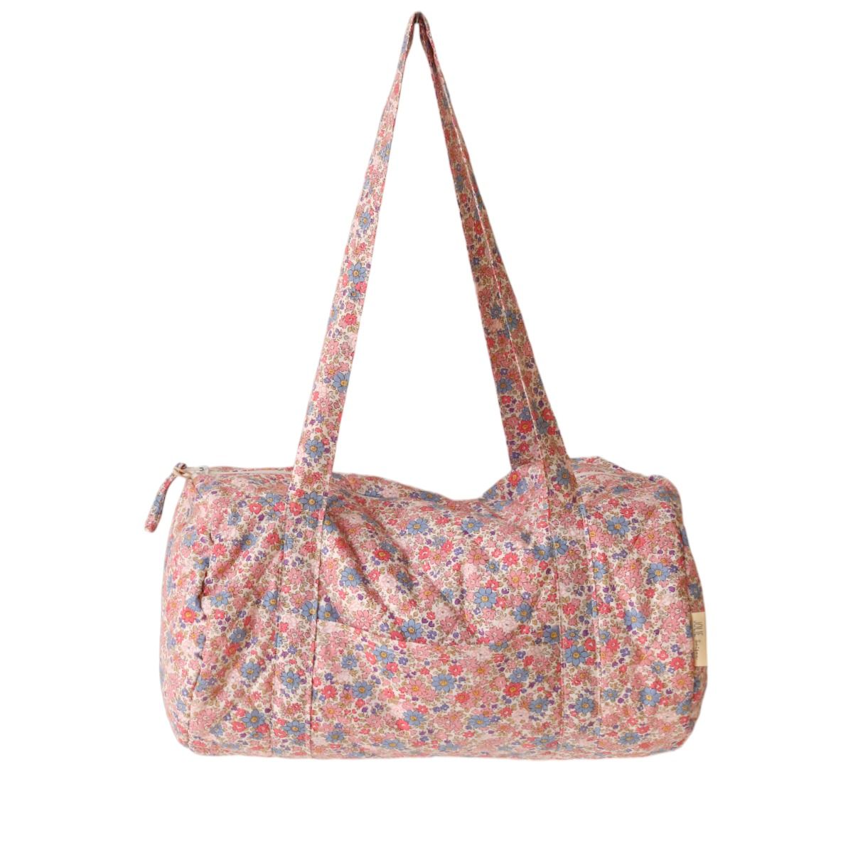 Petit sac à langer fleuri bleu et rose Jolie saison