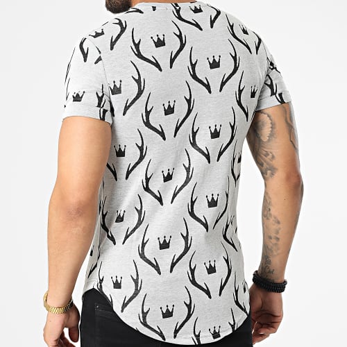 Tee Shirt Oversize DD79 Gris Chiné