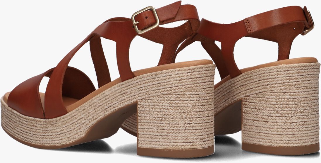 cognac stefano lauran sandalen met hak 2505