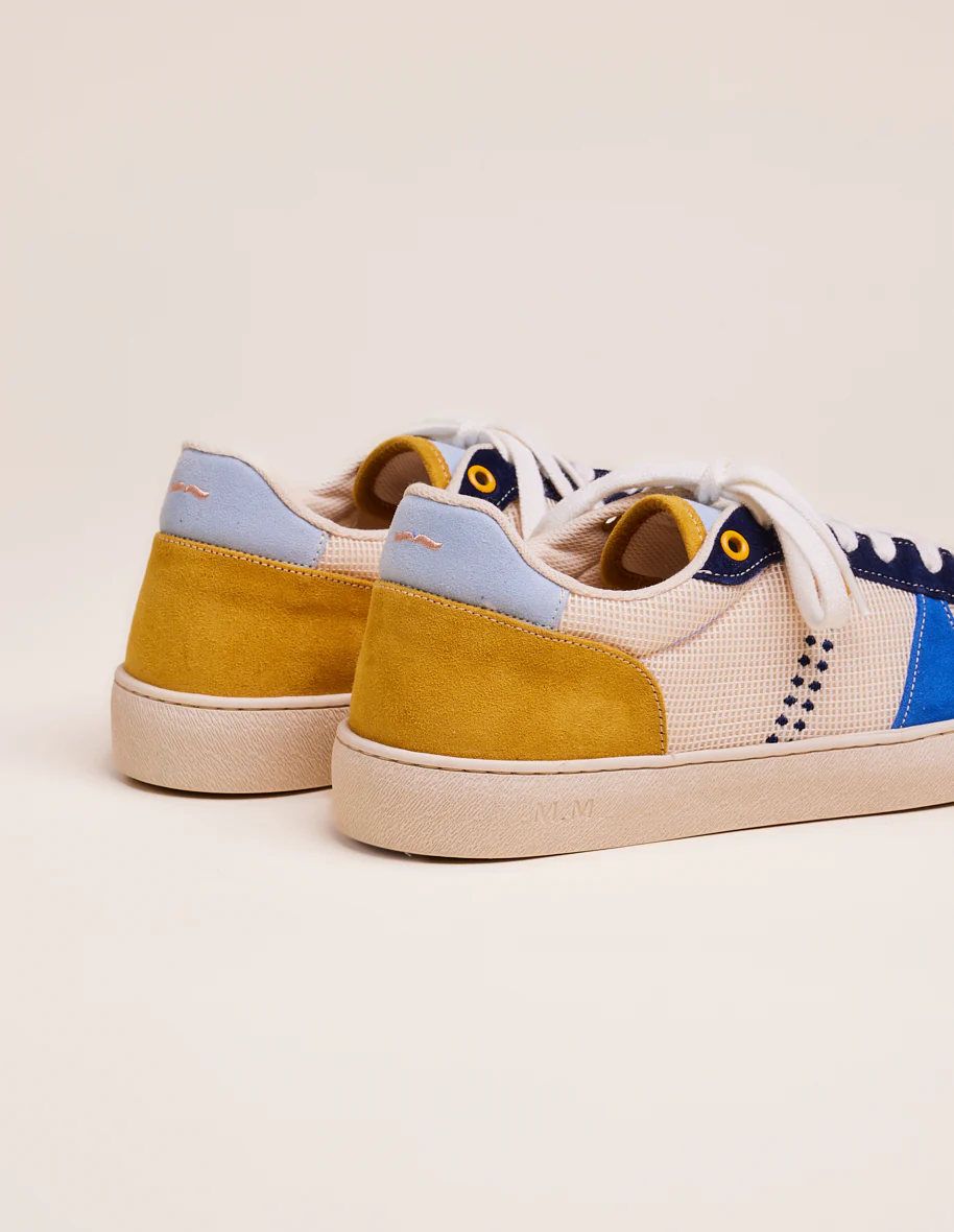 Baskets basses Arthur - Azur blanc marine