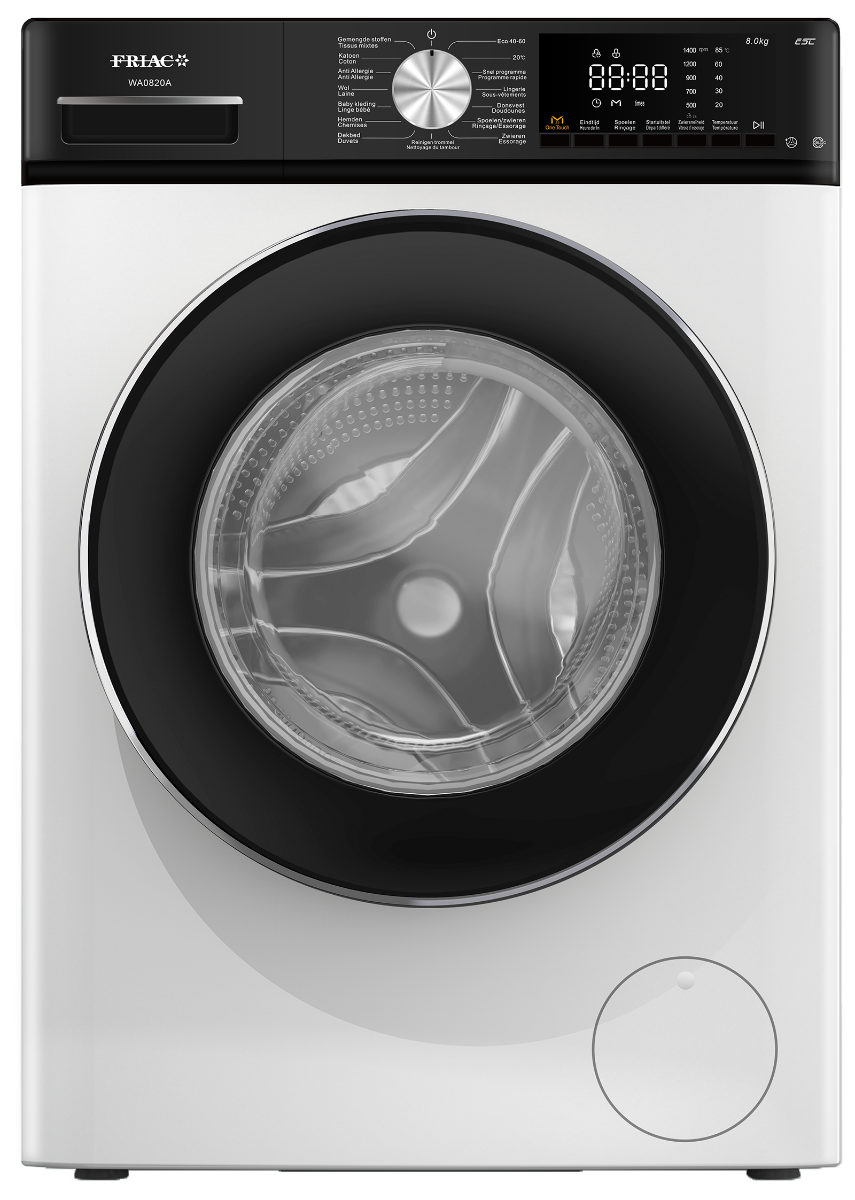 Friac wasmachine WA0820A - 8 kg - 1400 T/min - Energieklasse A-10%