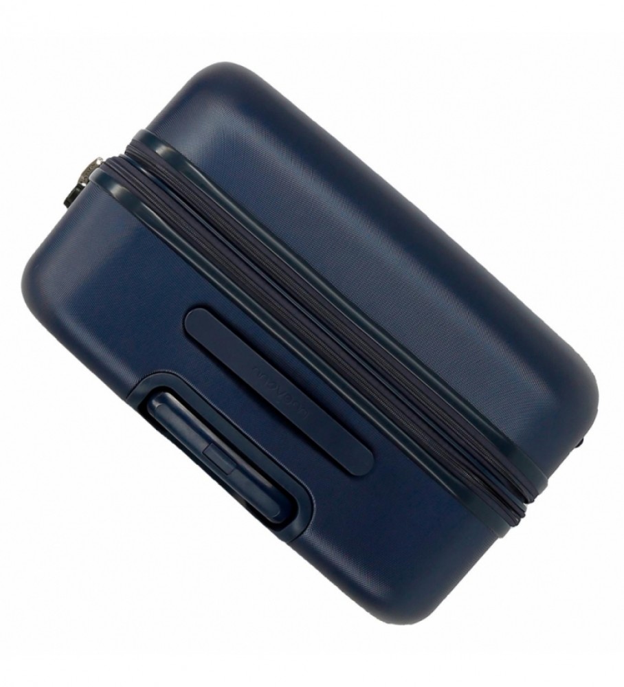 Mala rígida grande Movom Riga, azul marinho - 56 x 80 x 29 cm -