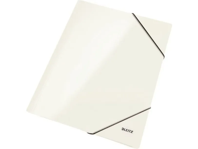 Elastikmappe A4 Leitz WOW - 3-folds mappe - blank perle hvid (stk.)