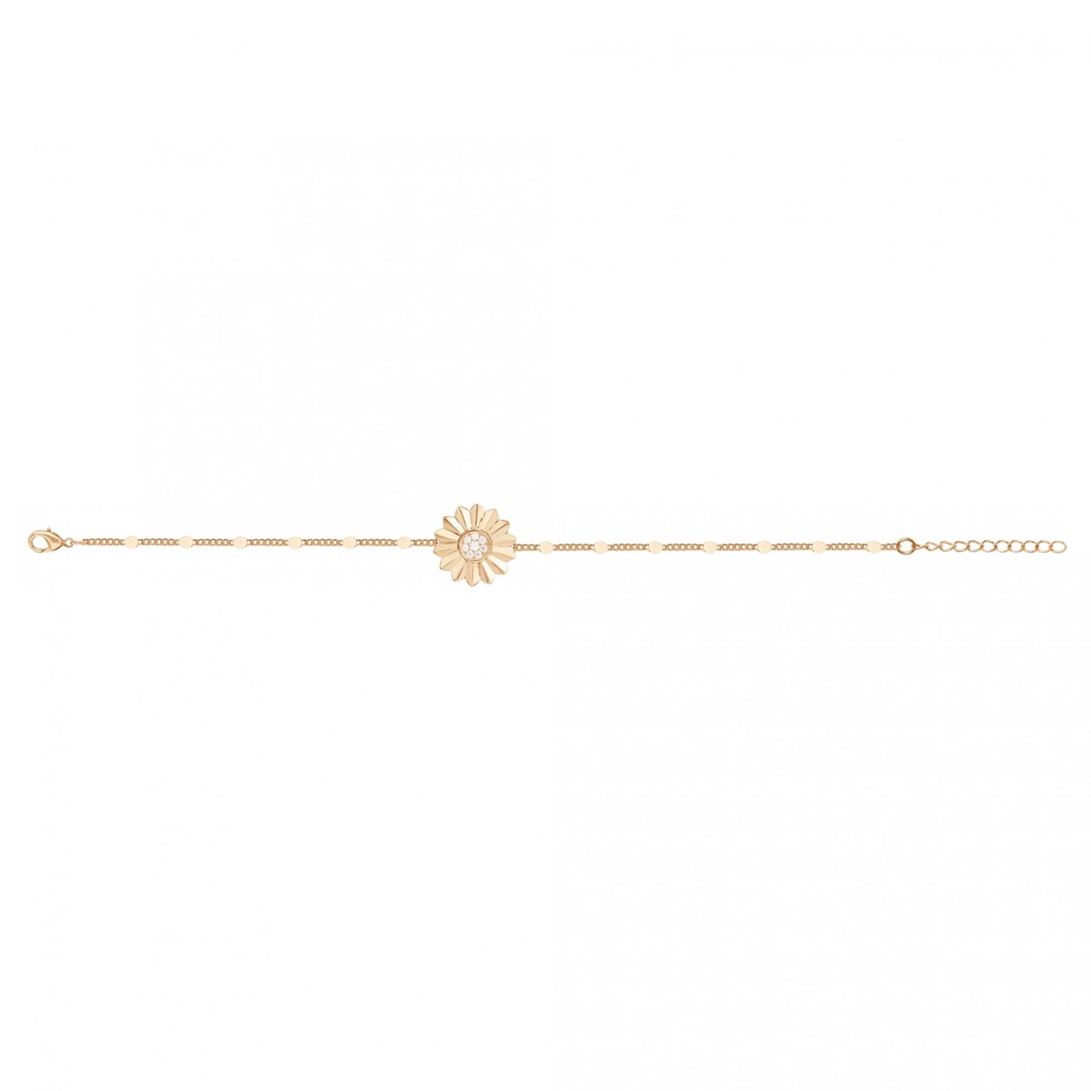 Bracelet en Plaqué Or avec oxyde de zirconium blanc