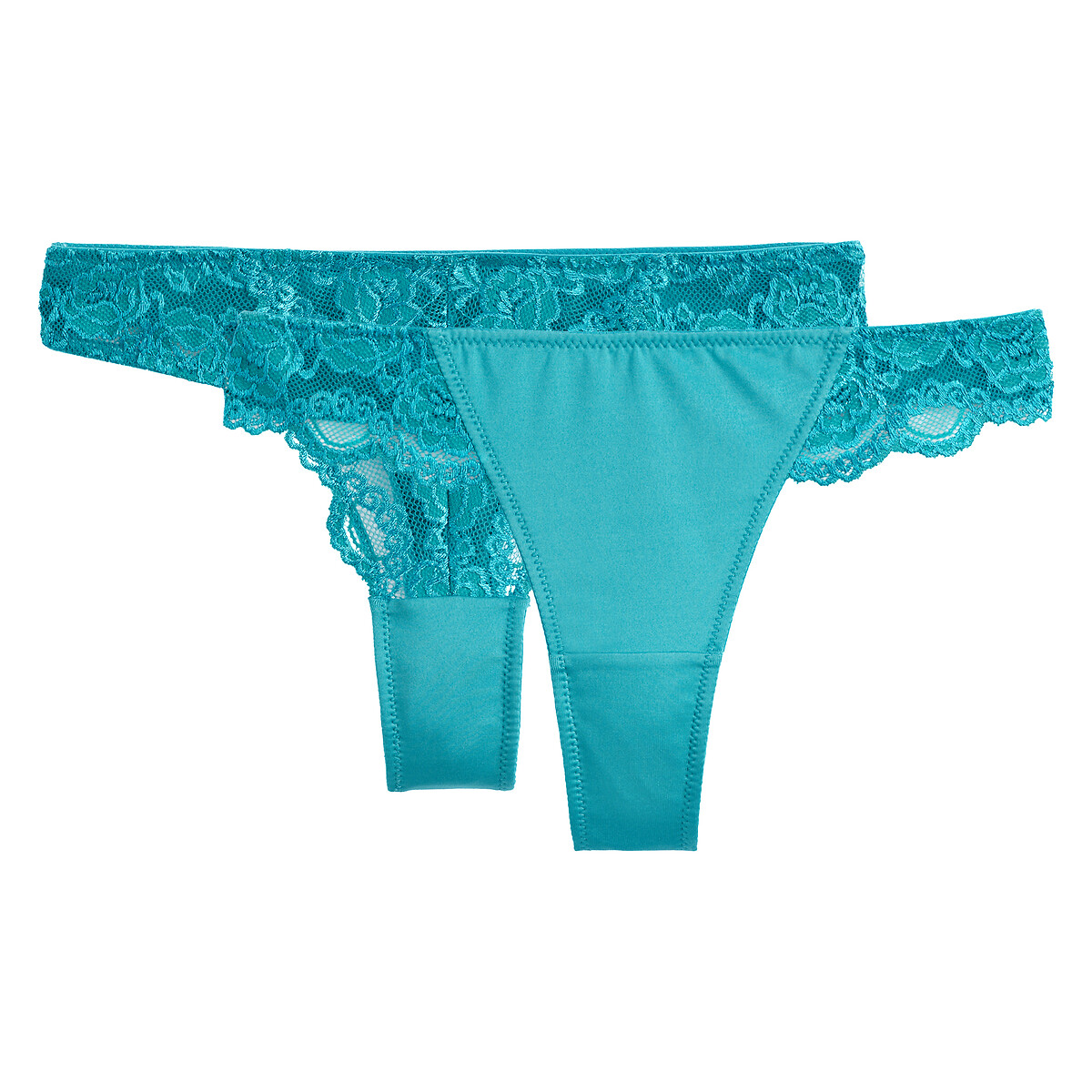 ANNE WEYBURN<br>Conjunto de 2 tangas em renda e microfibra Anthea