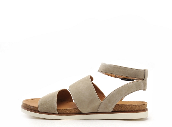 Fugitive nu pieds plats femme madras kaki